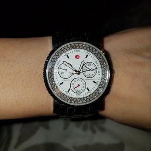 Authentic Michele Sport Sail Diamond Bezel Watch